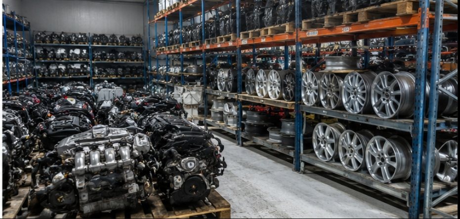 Geprüfte gebrauchte Ersatzteile im Lager der Yassine Autoverwertung in Mechernich